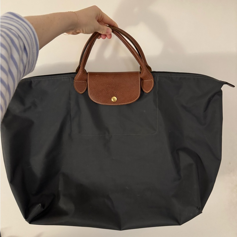LONGCHAMP LE PLIAGE ORIGINAL L TRAVEL BAG in Slate Gray